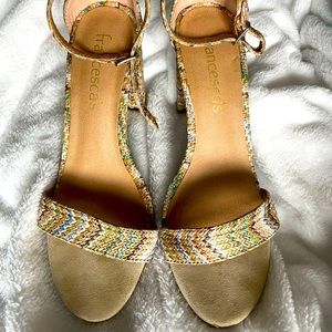 Francescas multicolor high heels 7.5